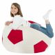 Rouge Pouf De Football velours