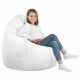 Blanc Pouf Poire XL simili-cuir