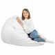 Blanc Pouf Poire XL simili-cuir