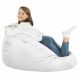 Blanc Pouf Poire XL simili-cuir