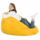 Jaune Pouf Poire XL simili-cuir