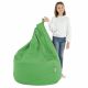 Vert Pouf Poire XL simili-cuir