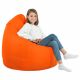 Orange Pouf Poire XL simili-cuir