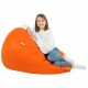 Orange Pouf Poire XL simili-cuir