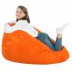 Orange Pouf Poire XL simili-cuir