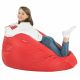 Rouge Pouf Poire XL simili-cuir