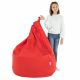 Rouge Pouf Poire XL simili-cuir