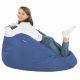 Bleu Pouf Poire XL simili-cuir