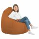 Marron clair Pouf Poire XL simili-cuir