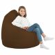 Marron Pouf Poire XL simili-cuir