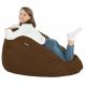 Marron Pouf Poire XL simili-cuir