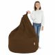 Marron Pouf Poire XL simili-cuir