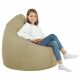 Beige Pouf Poire XL simili-cuir