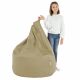 Beige Pouf Poire XL simili-cuir