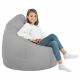 Gris clair Pouf Poire XL simili-cuir