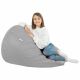 Gris clair Pouf Poire XL simili-cuir