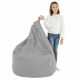 Gris clair Pouf Poire XL simili-cuir