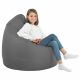 Gris Pouf Poire XL simili-cuir