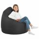 Noir Pouf Poire XL simili-cuir