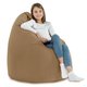 Beige Pouf Poire XL velours