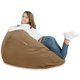 Beige Pouf Poire XL velours