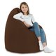 Marron Pouf Poire XL velours