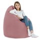 Rose poudré Pouf Poire XL velours