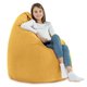 Jaune moutarde Pouf Poire XL velours