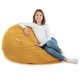 Jaune moutarde Pouf Poire XL velours