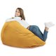 Jaune moutarde Pouf Poire XL velours