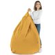 Jaune moutarde Pouf Poire XL velours