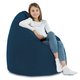 Bleu marine Pouf Poire XL velours