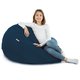 Bleu marine Pouf Poire XL velours