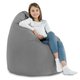 Acier Pouf Poire XL velours