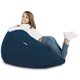 Bleu marine Pouf Poire XL velours