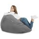 Acier Pouf Poire XL velours