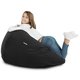 Noir Pouf Poire XL velours