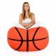 Orange Pouf Ballon De Basketball simili-cuir