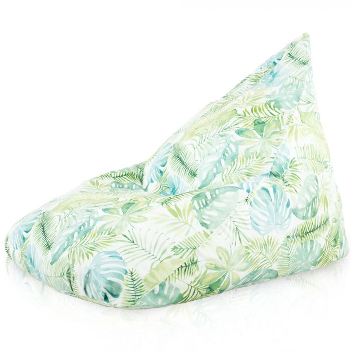 Feuilles de monstera peintes Pouf Poire Bermuda 