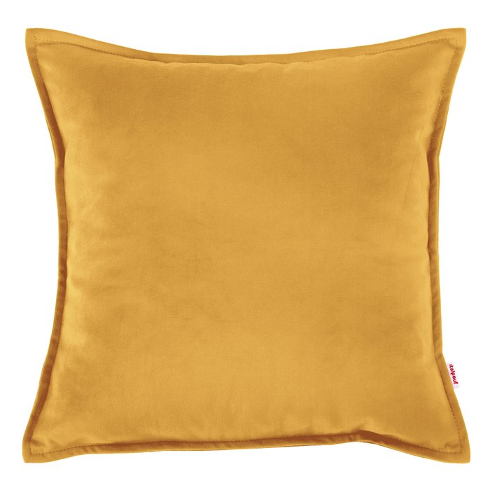 Jaune moutarde Coussin Carré pour salon velours