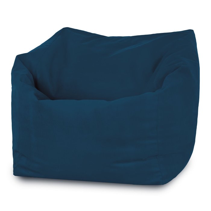 Bleu marine Pouf Poire Fauteuil Amalfi velours