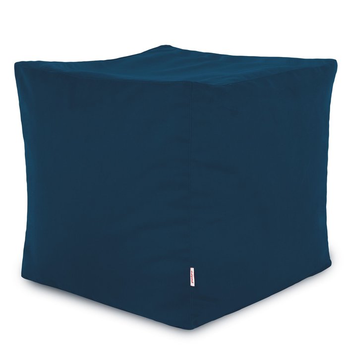 Bleu marine Pouf Cube Intérieure velours