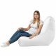 Blanc Pouf Poire Fauteuil Bali simili-cuir