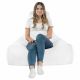 Blanc Pouf Poire Fauteuil Bali simili-cuir