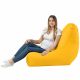 Jaune Pouf Poire Fauteuil Bali simili-cuir