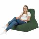 Vert foncé Pouf Poire Fauteuil Bali simili-cuir