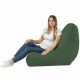 Vert foncé Pouf Poire Fauteuil Bali simili-cuir