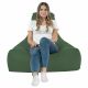 Vert foncé Pouf Poire Fauteuil Bali simili-cuir