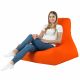 Orange Pouf Poire Fauteuil Bali simili-cuir