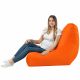 Orange Pouf Poire Fauteuil Bali simili-cuir